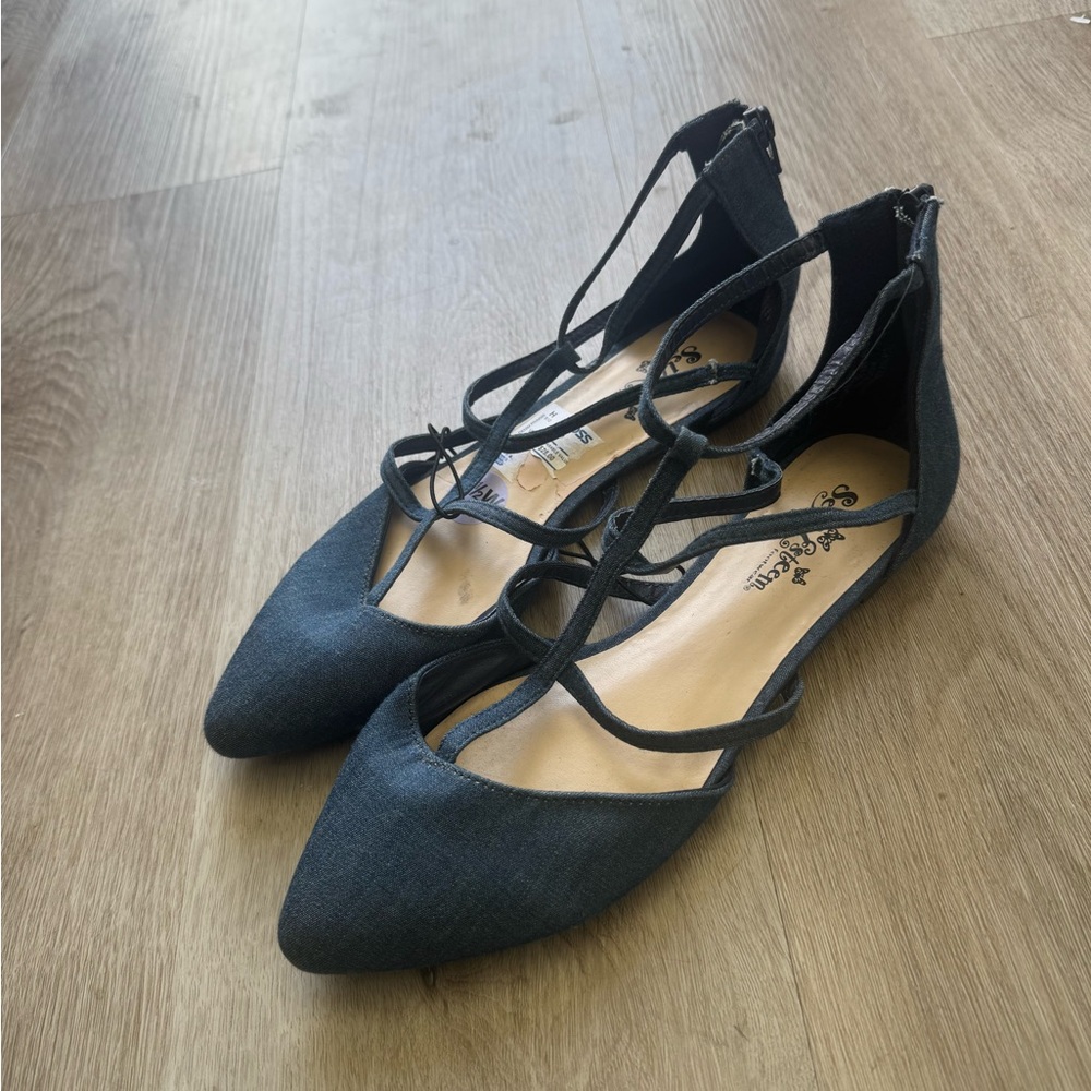 Chic denim Strappy Women's Shoes
